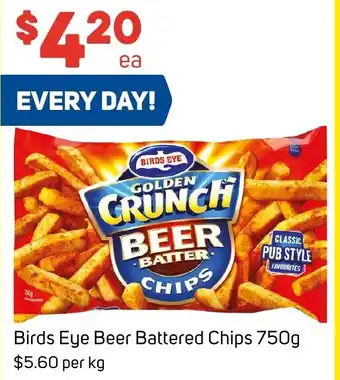 Foodland Birds Eye Beer Battered Chips 750g offer
