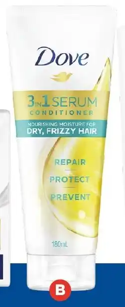 Foodland Dove 3-in-1 Serum Conditioner 180ml offer