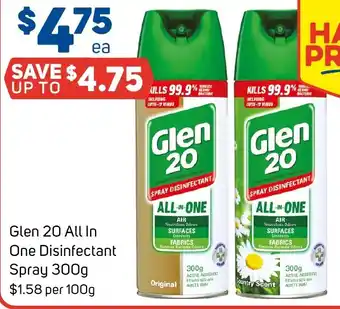Foodland Glen 20 All In One Disinfectant Spray 300g offer