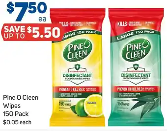Foodland Pine O Cleen Wipes 150 Pack offer