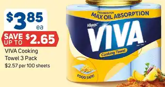 Foodland VIVA Cooking Towel 3 Pack offer