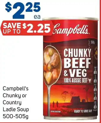 Foodland Campbell's Chunky or Country Ladle Soup 500-505g offer