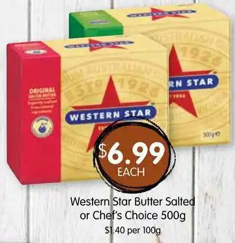 Spudshed Western Star Butter Salted or Chef's Choice 500g offer