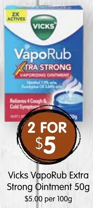 Spudshed Vicks VapoRub Extra Strong Ointment 50g offer