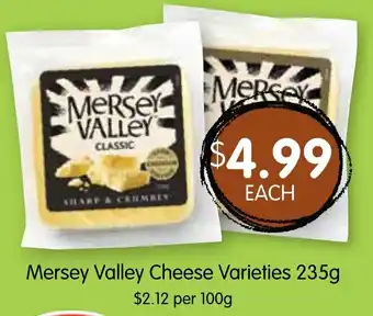 Spudshed Mersey Valley Cheese Varieties 235g offer