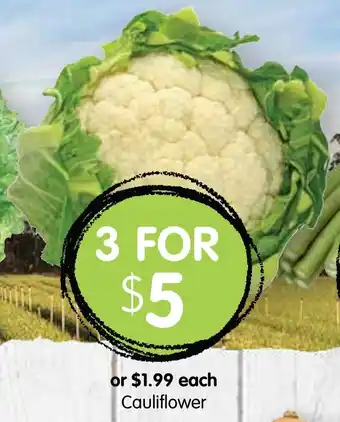 Spudshed Cauliflower offer