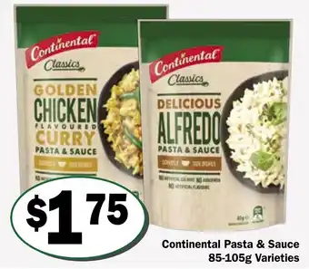 Friendly Grocer Continental Pasta & Sauce 85-105g Varieties offer