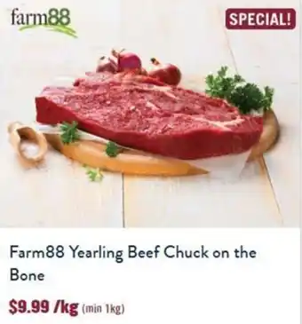 Tasman Butchers Farm88 Yearling Beef Chuck on the Bone offer