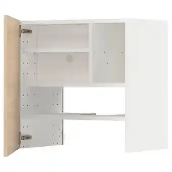 IKEA Metod Wall cb f extr hood w shlf/door, white/askersund light ash effect, 60x60 cm offer