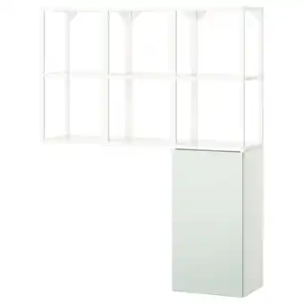 IKEA Enhet Storage combination, white/pale grey-green, 120x32x150 cm offer
