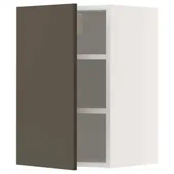 IKEA Metod Wall cabinet with shelves, white/havstorp brown-beige, 40x37x60 cm offer