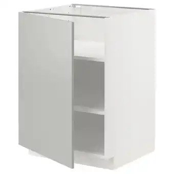 IKEA Metod Base cabinet with shelves, white/havstorp light grey, 60x60x80 cm offer