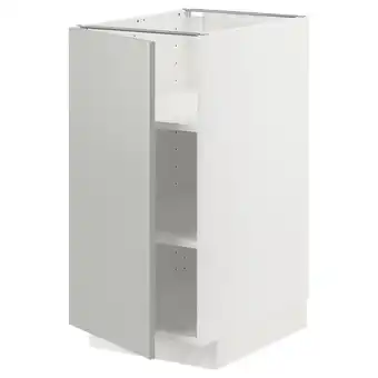 IKEA Metod Base cabinet with shelves, white/havstorp light grey, 40x60x80 cm offer