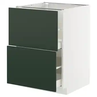 IKEA Metod / maximera Base cb 2 fronts/2 high drawers, white/havstorp deep green, 60x60x80 cm offer