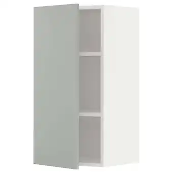 IKEA Metod Wall cabinet with shelves, white/havstorp light grey, 40x37x80 cm offer