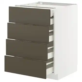 IKEA Metod / maximera Base cb 4 frnts/2 low/3 md drwrs, white/havstorp brown-beige, 60x60x80 cm offer