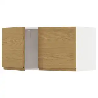 IKEA Metod Wall cabinet with 2 doors, white/voxtorp oak effect, 80x37x40 cm offer