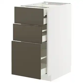 IKEA Metod / maximera Base cb 3 frnts/2 low/1 md/1 hi drw, white/havstorp brown-beige, 40x60x80 cm offer