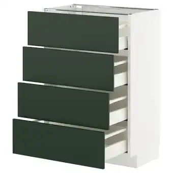 IKEA Metod / maximera Base cab 4 frnts/4 drawers, white/havstorp deep green, 60x37x80 cm offer