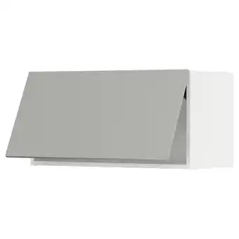 IKEA Metod Wall cabinet horizontal, white/havstorp light grey, 80x37x40 cm offer