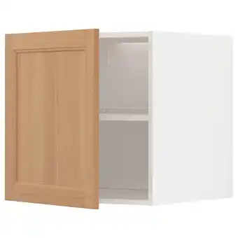 IKEA Metod Top cabinet for fridge/freezer, white/vedhamn oak, 60x60x60 cm offer