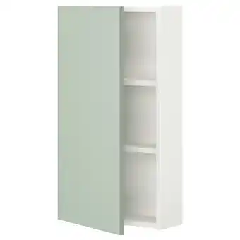 IKEA Enhet Wall cb w 2 shlvs/door, white/pale grey-green, 40x17x75 cm offer