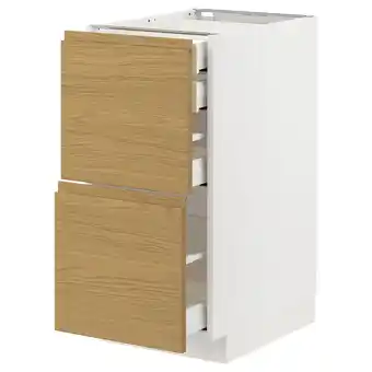 IKEA Metod / maximera Base cb 2 frnts/2 low/1 md/1 hi drw, white/voxtorp oak effect, 40x60x80 cm offer