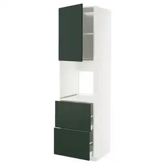 IKEA Metod / maximera Hi cab f ov w dr/2 frnts/2 hi drwrs, white/havstorp deep green, 60x60x220 cm offer