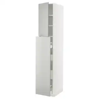 IKEA Metod / maximera Hc w p-o func 4drw/1dr/2shlv, white/havstorp light grey, 40x60x220 cm offer