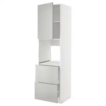 IKEA Metod / maximera Hi cab f ov w dr/2 frnts/2 hi drwrs, white/havstorp light grey, 60x60x220 cm offer