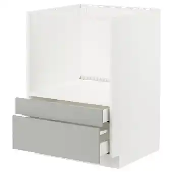 IKEA Metod / maximera Base cabinet f combi micro/drawers, white/havstorp light grey, 60x60x80 cm offer