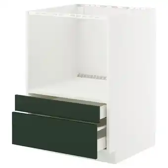 IKEA Metod / maximera Base cabinet f combi micro/drawers, white/havstorp deep green, 60x60x80 cm offer