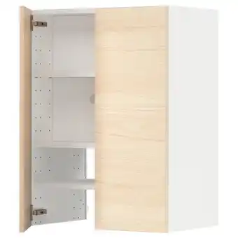 IKEA Metod Wall cb f extr hood w shlf/door, white/askersund light ash effect, 60x80 cm offer
