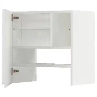 IKEA Metod Wall cb f extr hood w shlf/door, white/voxtorp matt white, 60x60 cm offer