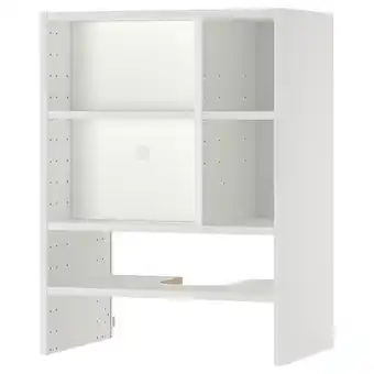 Metod Wall cb frm f b-in extractor hood, white, 60x37x80 cm