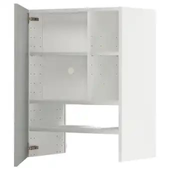IKEA Metod Wall cb f extr hood w shlf/door, white/havstorp light grey, 60x80 cm offer