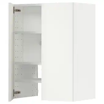 IKEA Metod Wall cb f extr hood w shlf/door, white/vallstena white, 60x80 cm offer