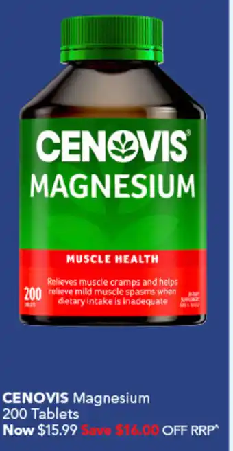 Amcal Pharmacies CENOVIS Magnesium 200 Tablets offer