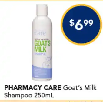 Amcal Pharmacies PHARMACY CARE Goat's Milk Shampoo 250mL offer