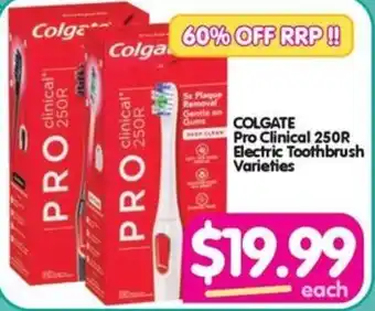 Your Discount Chemist COLGATE Pro Clinical 250R Electric Toothbrush Varieties offer