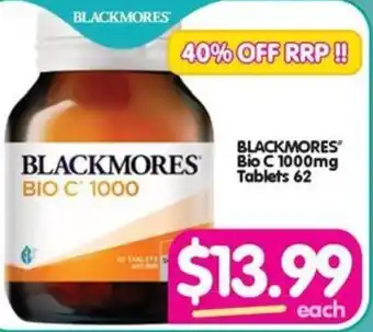 Your Discount Chemist BLACKMORES Bio C 1000mg Tablets 62 offer
