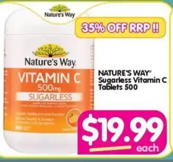 Your Discount Chemist NATURE'S WAY Sugarless Vitamin C Tablets 500 offer