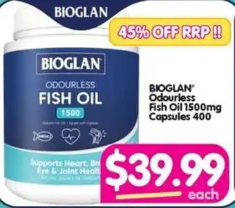 Your Discount Chemist BIOGLAN Odourless Fish Oil 1500mg Capsules 400 offer
