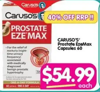 Your Discount Chemist CARUSO'S Prostate EzeMax Capsules 60 offer