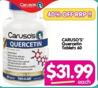 Your Discount Chemist CARUSO'S Quercetin Tablets 60 offer