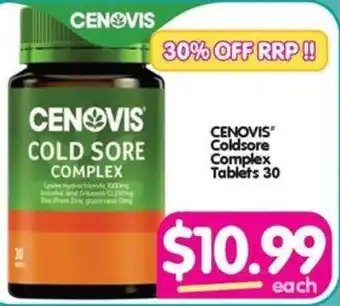 Your Discount Chemist CENOVIS Coldsore Complex Tablets 30 offer