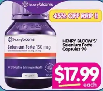 HENRY BLOOM'S Selenium Forte Capsules 90