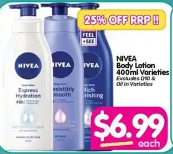NIVEA Body Lotion 400ml Varieties