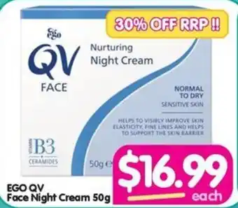 Your Discount Chemist EGO QV Face Night Cream 50g offer