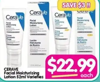 CERAVE Facial Moisturising Lotion 52ml Varieties